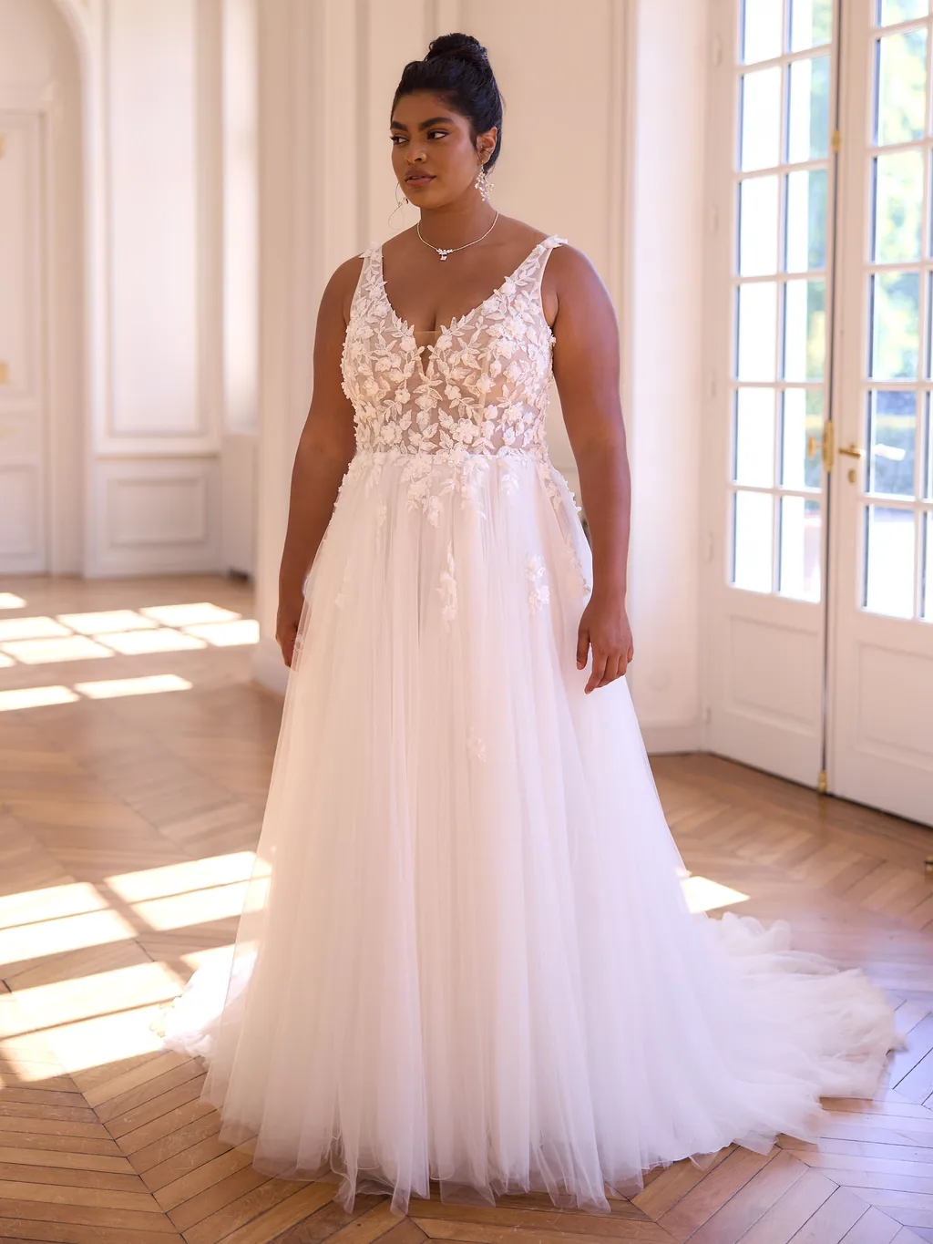 Bianco Evento Limited Plus Size Brautkleid Bruna, Vorderansicht