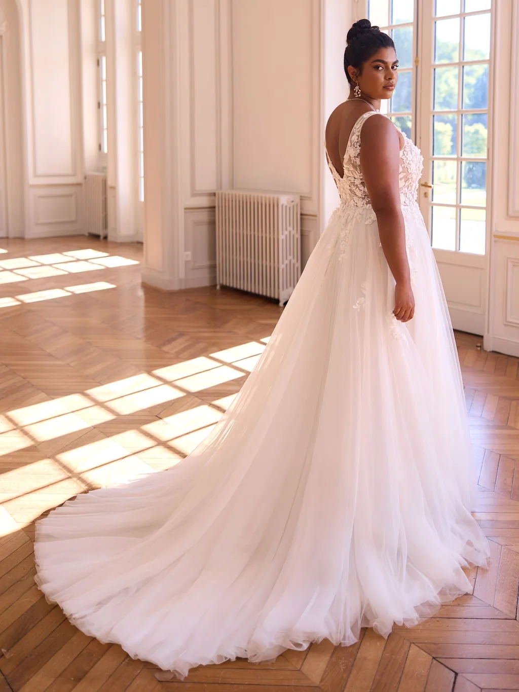 Bianco Evento Limited Plus Size Brautkleid Bruna, Rückenansicht