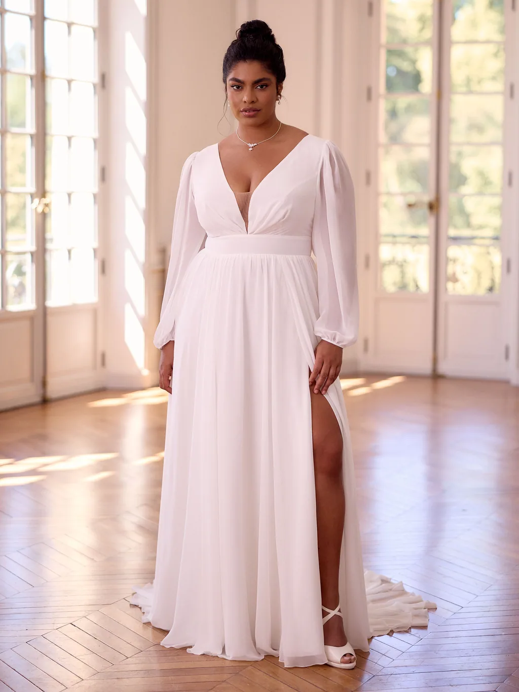 Bianco Evento Plus Size Brautkleid Juliana, Vorderansicht