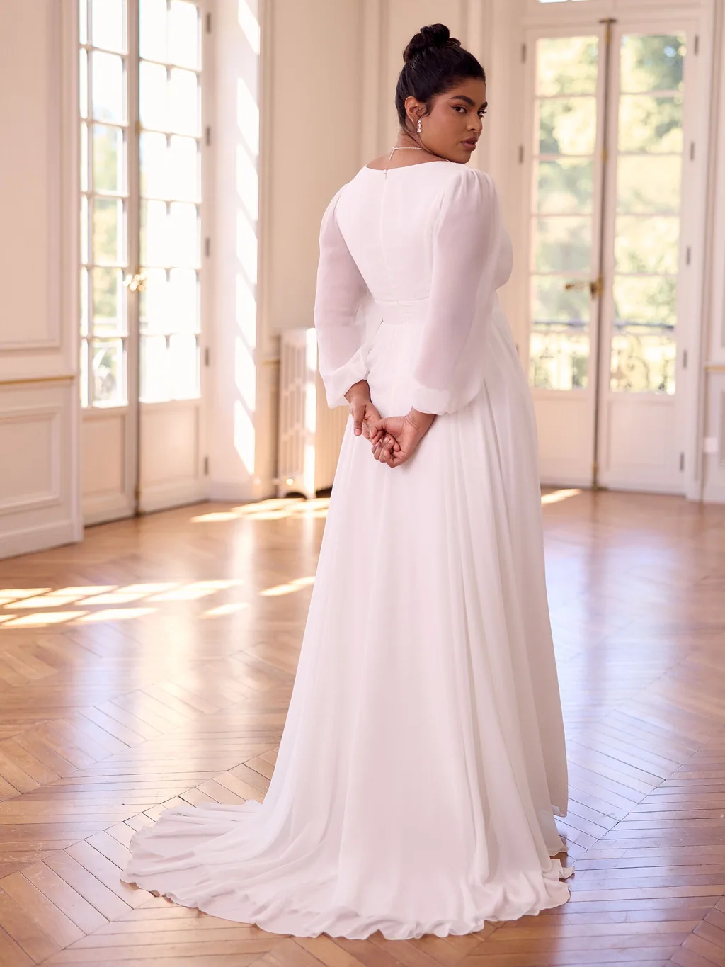 Bianco Evento Plus Size Brautkleid Juliana, Rückenansicht